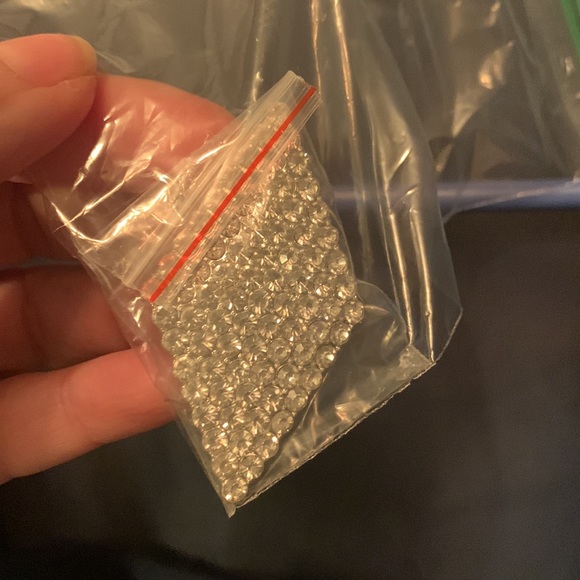 NWT Azazie Sz A10 Navy Dress W Sheer Jacket- Jeweled Pin and Zipper Garment Bag - Picture 3 of 14